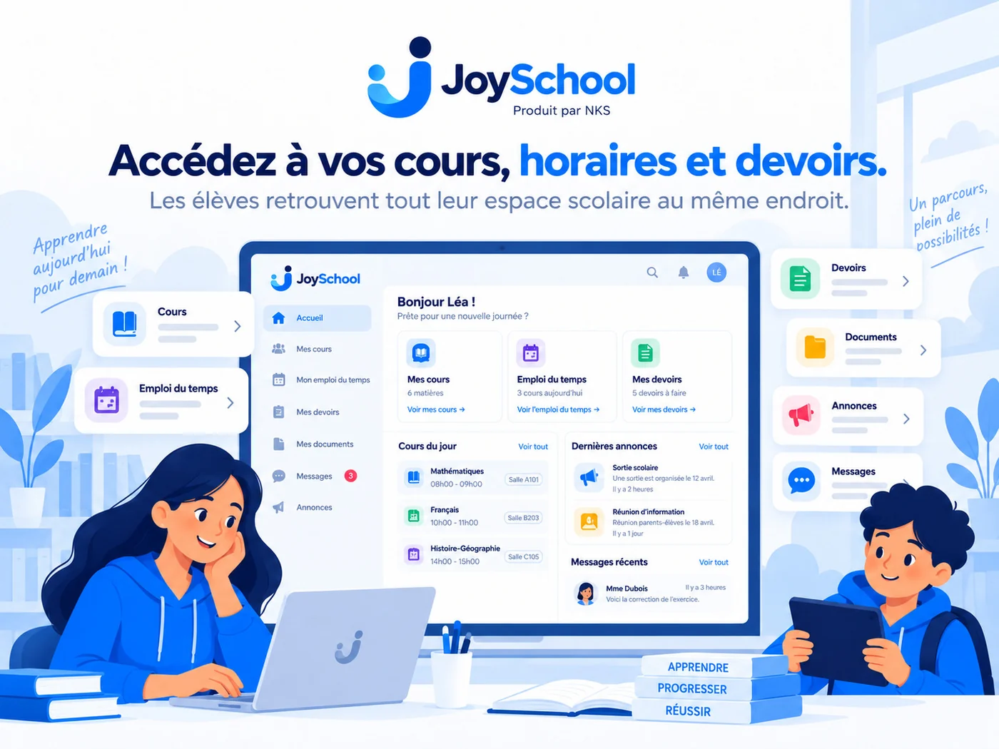 Les fonctionnalités JoySchool réunies
